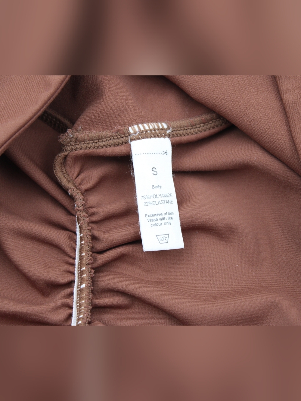 Cocoa Brown 2 Pc Crop Top & Flare Legging Set Size Small - Picture 6 of 9